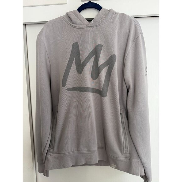MAMMOTH MOUNTAIN SKI SNOWBOARD GRAY HOODIE UNISEX SZ MEDIUM M LOGO SWEATSHIRT - Picture 1 of 4